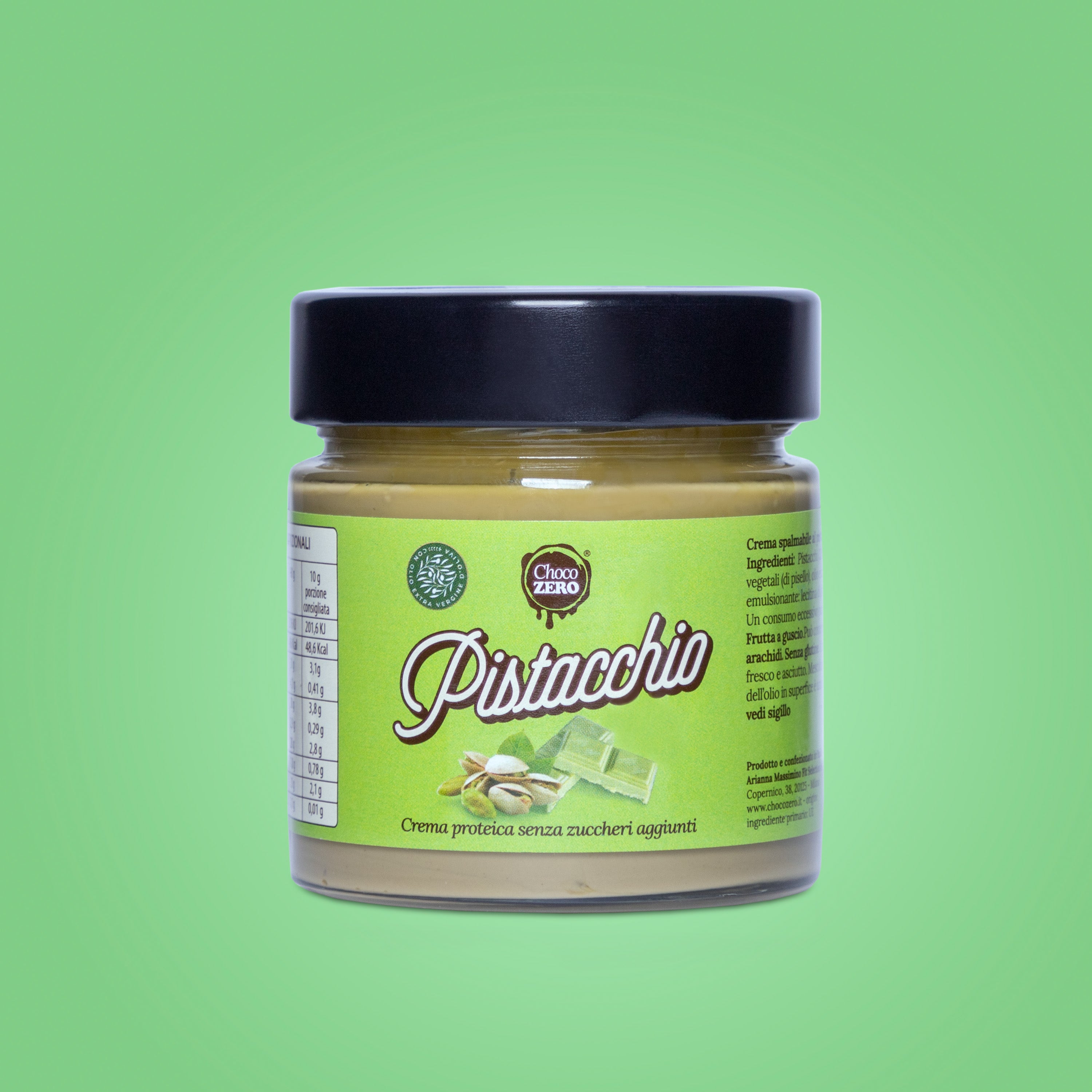 crema proteica al pistacchio